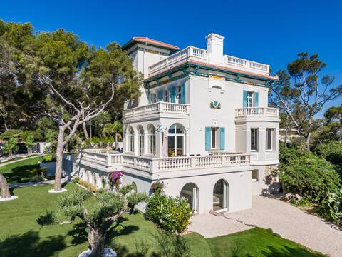 Beautiful villa with pool facing the sea
