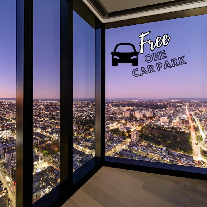 68f 180° Melbcbd Skyview 2br2bath. 6pax Carpark - Melbourne