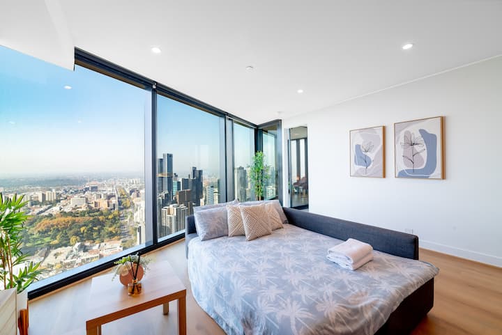 54f 180° Melbcbd Skyview 3br2bath. 8pax. 2 Carpark - Melbourne