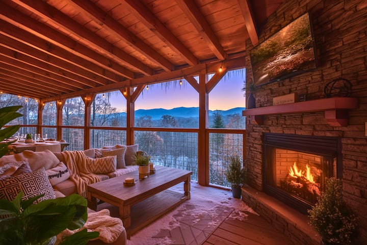MtnView PrivateRetreat DeckFireplace HotTub GameRm - Airbnb