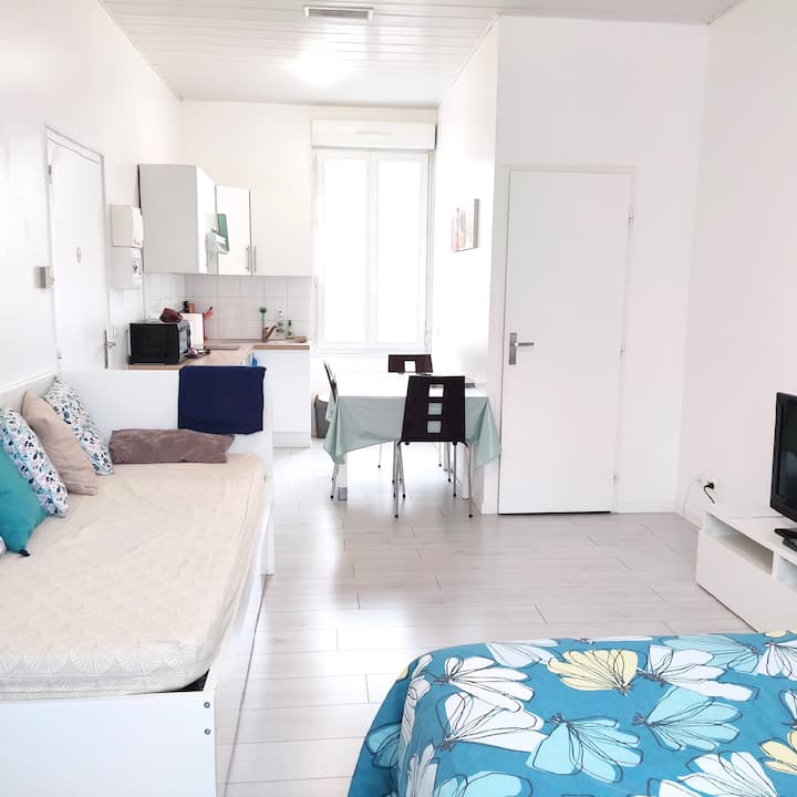 Chambre Climatisée 3 Lits,
Salle De Bain Privée - Bordeaux