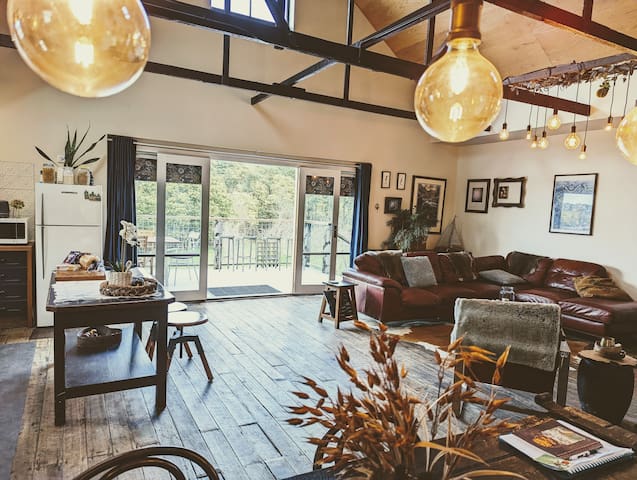 The Barn, where time slows and hairy moos roam.