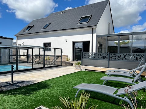 Villa 5 minutes from the beach with pool, SPA, hammam