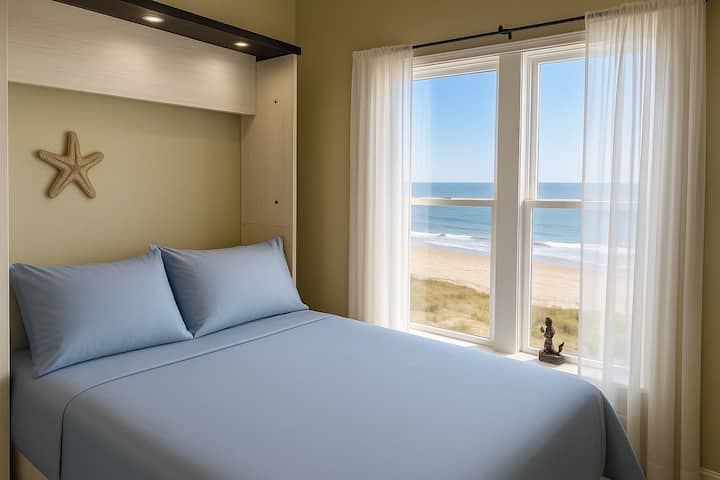 One of queen bedrooms is located right in the lighthouse tower and enjoys best ocean view