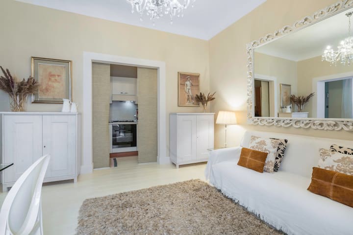 Sebule imewekewa samani za kifahari na inajumuisha:
Sofa ya starehe yenye mito laini ambayo baada ya ombi inakuwa kitanda cha sofa, meza ya kioo yenye viti 4 na televisheni.
Wi-Fi Dirisha angavu lina vyandarua vya mbu.
