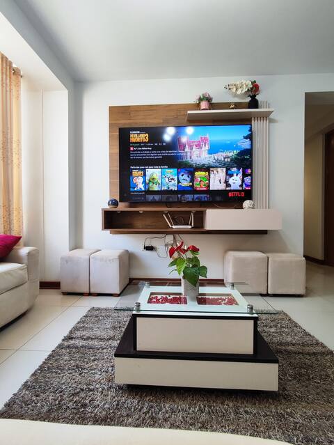 Apartment with garage and AC - 100% equipped