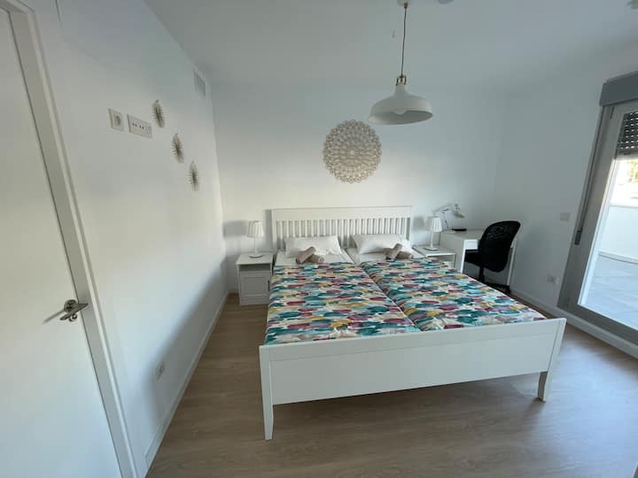 double bed with 2 x 90 x 200