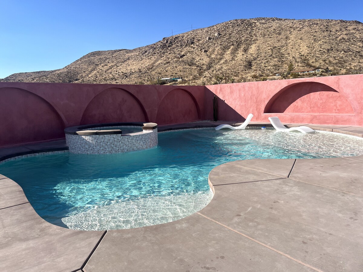 Romantic PINK Casita Pool + Spa 5 Fenced Acres - Houses for Rent
