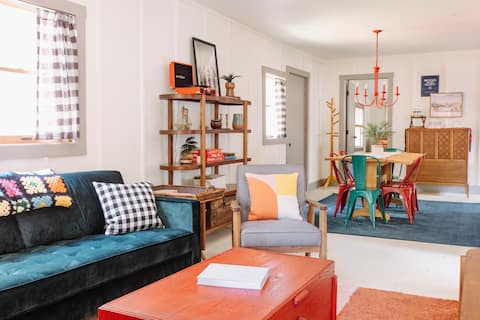 The Peach Cottage at a Renovated Vintage Camp!