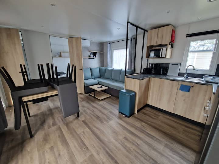 Mobil Home Climatisé 2ch 4/6pers Camping 4* - Saint-Jean-de-Monts