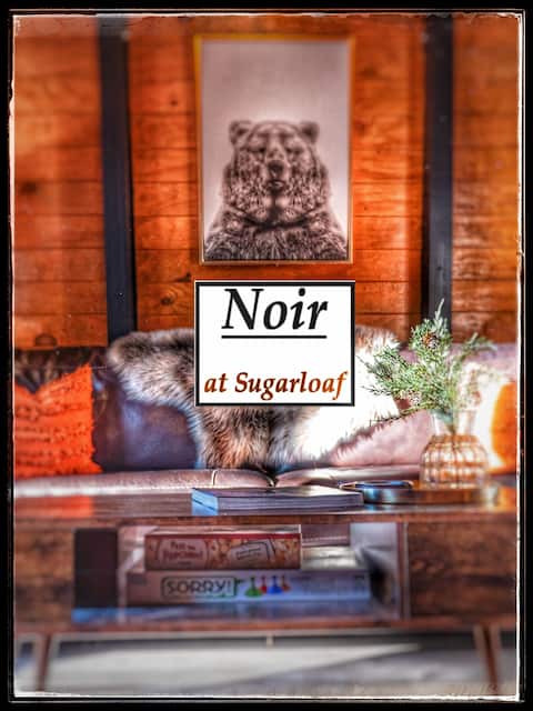 BIG BEAR Noir CABIN *Spa* *A/C* *EV Charger* Chic*