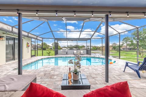 4-bedroom Vacation home with heated pool family