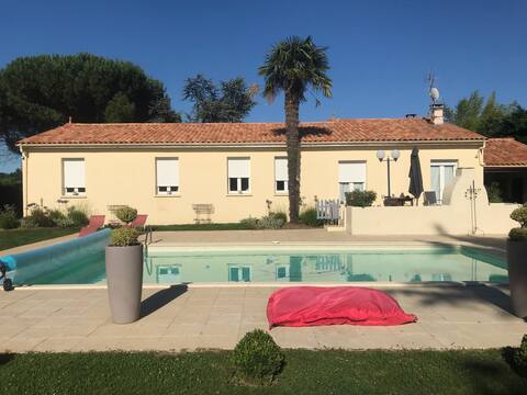 Dordogne tennis house, pool