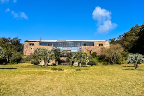 A house with a lagoon and swimming pool 300 meters from the sea
