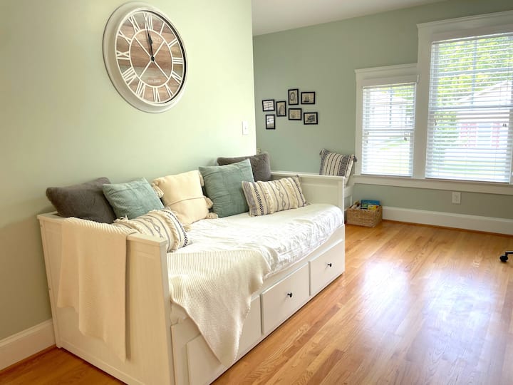 Beautiful Hemnes twin daybed for extra seating in the loft area