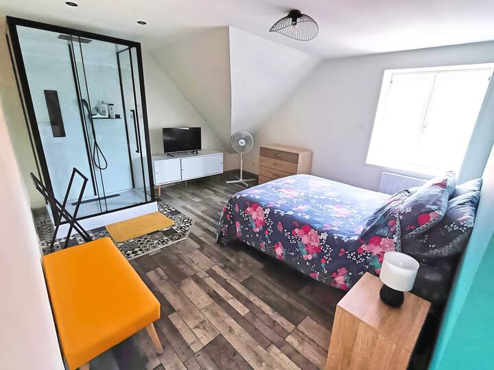 Chambre parentale à l'étage