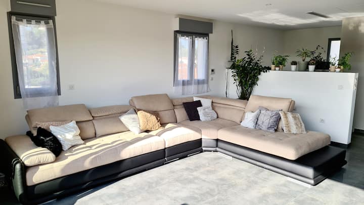 ⭐Villa Sur Le Toit 130m2⭐parking Privée⭐vue Mer - 안티베
