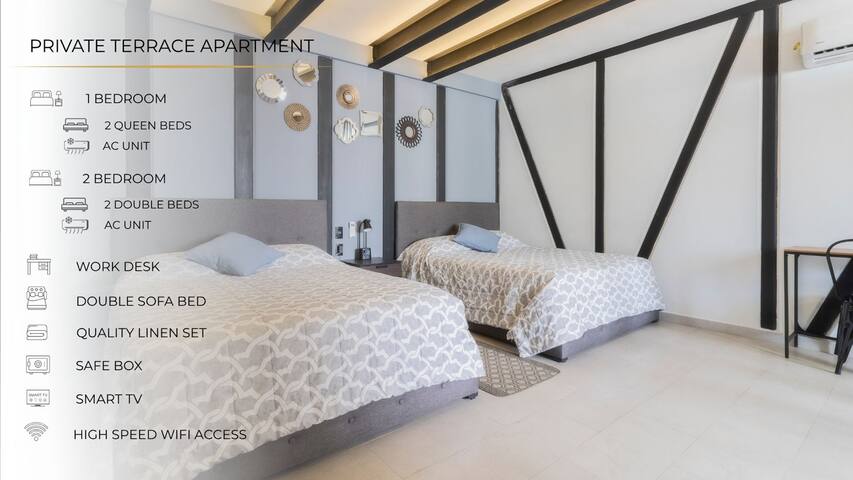 3Ph Amazing 2Bdrm 2bath private terrace fits 10 gallery image 2