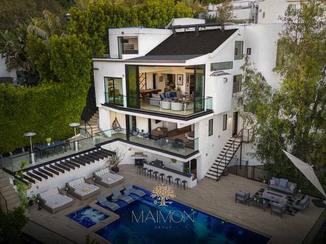 Sophisticated 3-Story Getaway with Pool