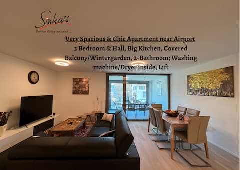 Chic 3 BR Furnished Apartment SHF91-1F-L,Glattbrug