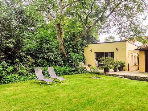 Rest in the green oasis near the Maas