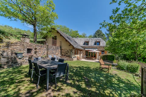 Nice stone house in the middle of nature