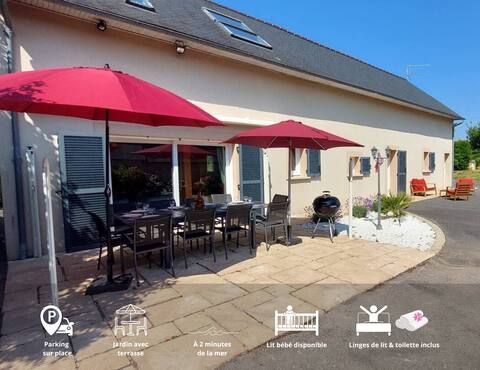 So Art 1km enclosed garden near beaches dday