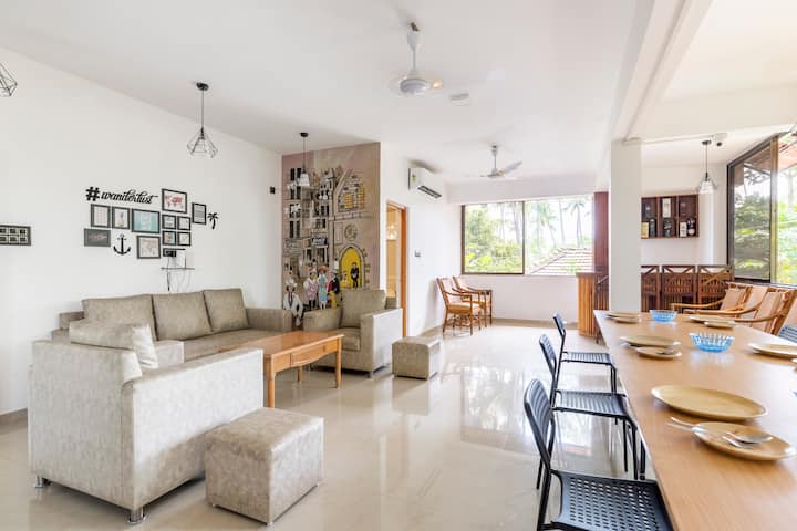 Eat, drink, play board games, or mingle around with other guests.
