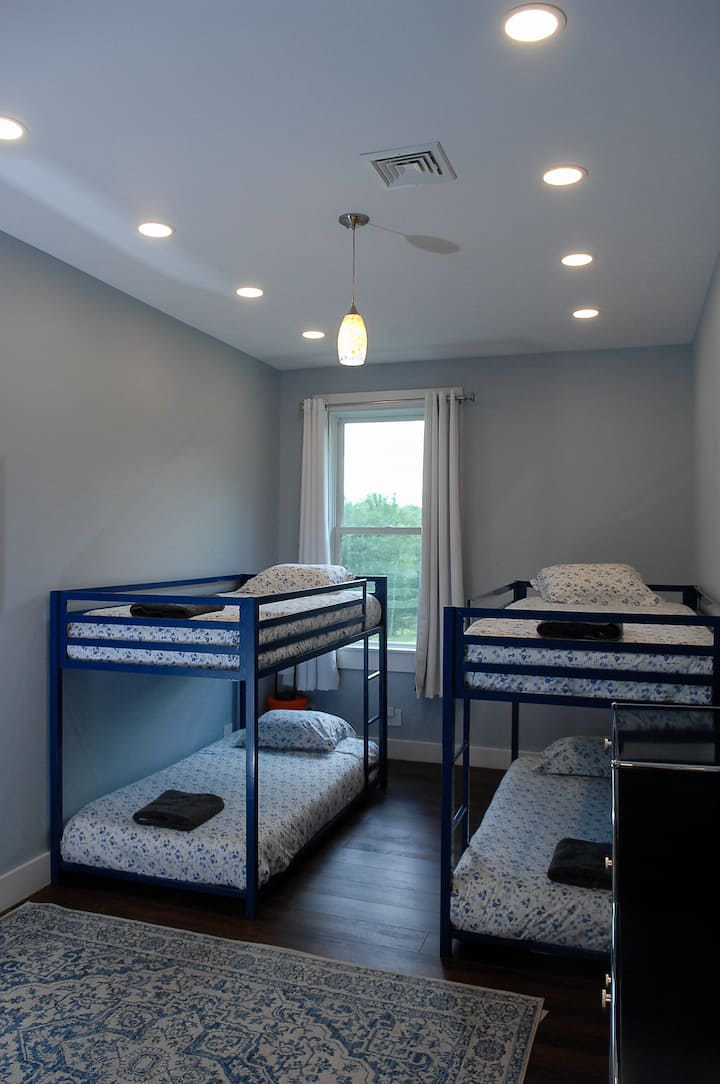 Bedroom #5, two bunk beds.