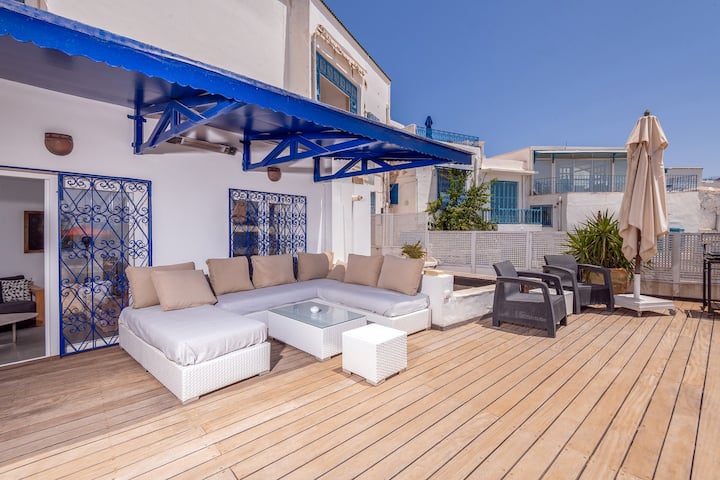 Dar Kamar Avec Sublime Terrasse - Sidi Bou Said
