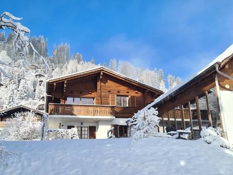 Swiss Alpine Chalet | Indoor Pool & Sauna | 9 pax