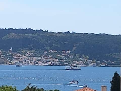 Safe house with a view of the Bosphorus, elevator, parking lot.