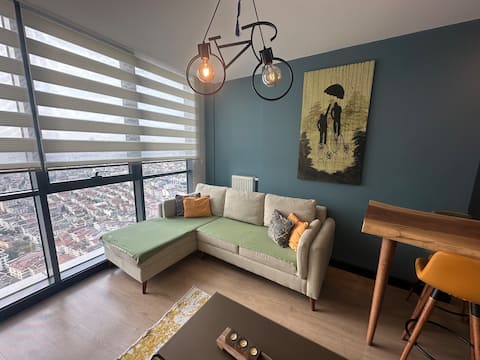 Popular Airbnb listing: Residence flat with 2 bedroom on high floor in Ataşehir