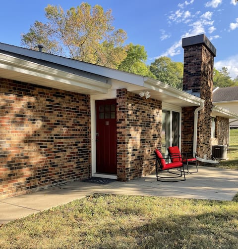 Cozy 2-bedroom home with an indoor fireplace.