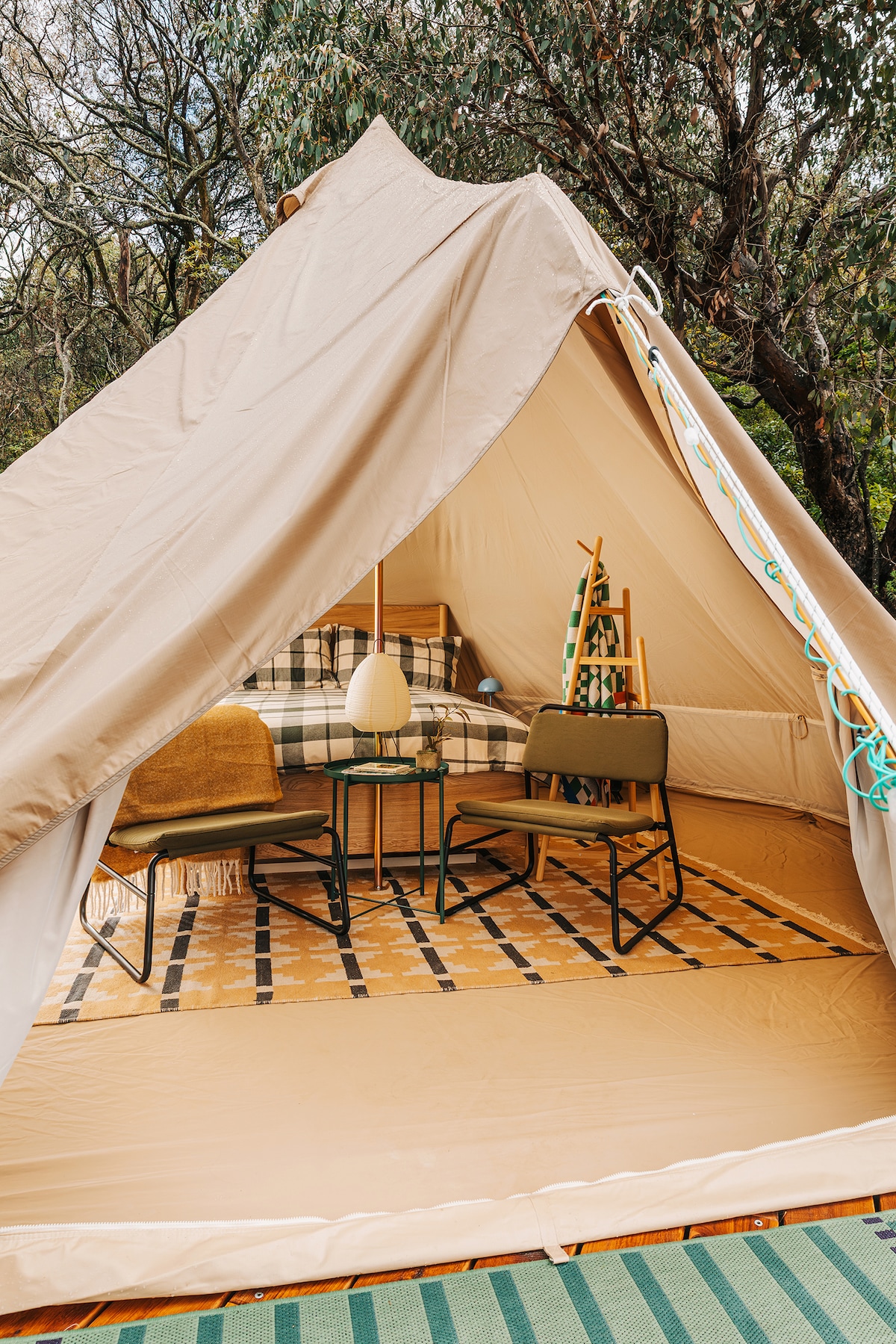 in 2025 we added a permanent Homecamp 5m Bell Tent to accomodate an extra two adults in a double bed. To add this to your booking, ensure you select the correct number of additional adults who will be staying.
