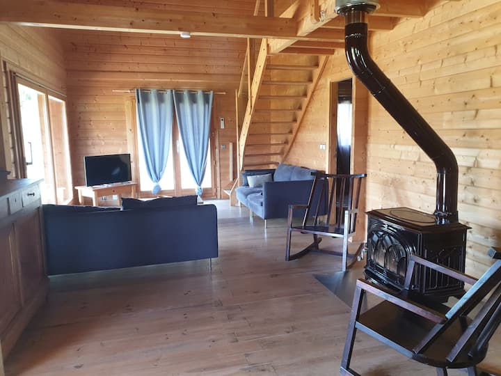 Chalet En Bois Avec Piscine Privée - Sauveterre