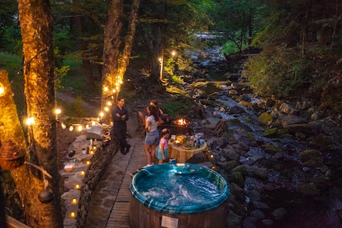 Summer Spa on a Cascading Brook - The Water House