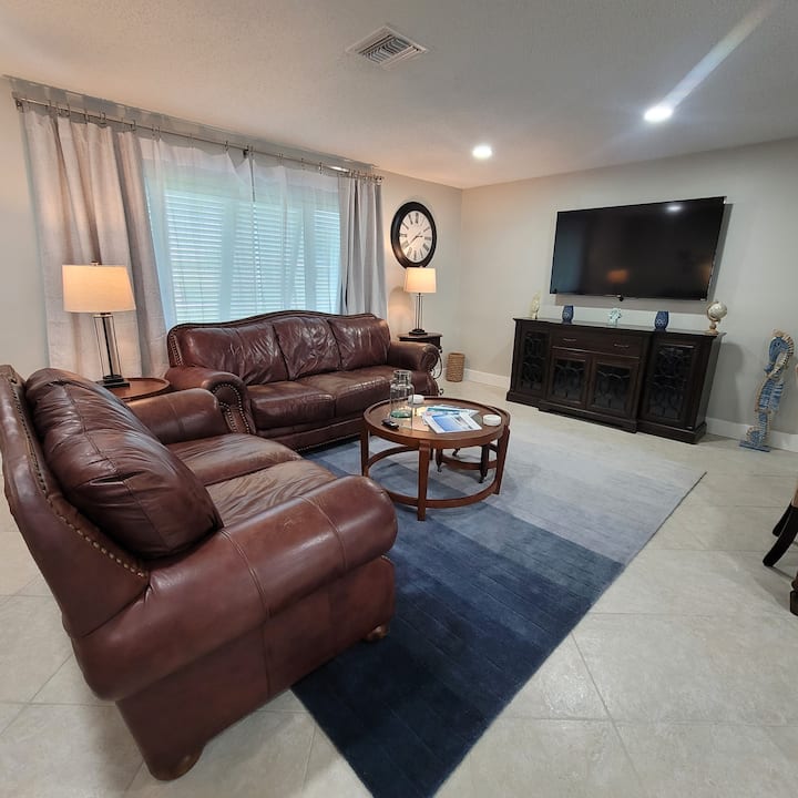 Cozy Living Room with large TV
