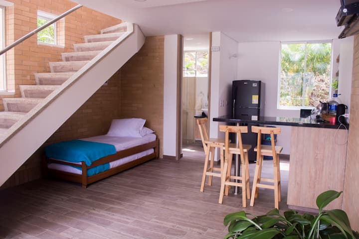 Cozy Loft Familiar | Piscina| Montañas| Central - Villeta