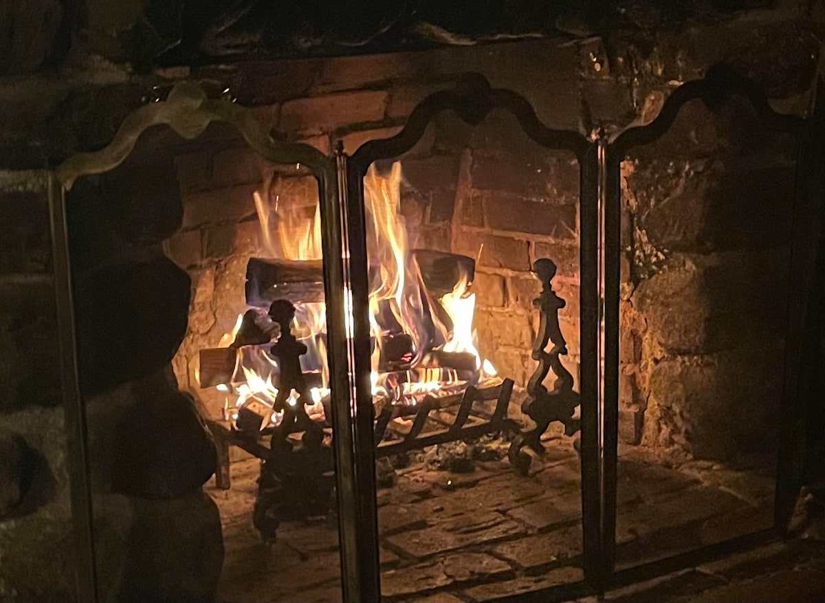 Chimenea para la temporada de frío (mediados de septiembre hasta finales de abril). Leña en las instalaciones. 