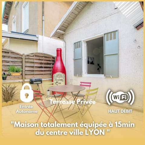 Cozy house with terrace / 15 minutes Lyon / Wifi