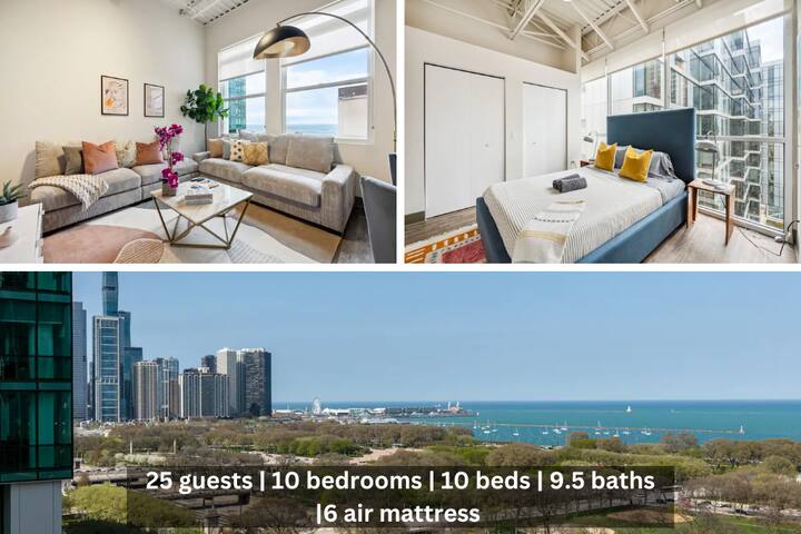 Downtown Mich Ave – 6 Penthouses, Sleep 25