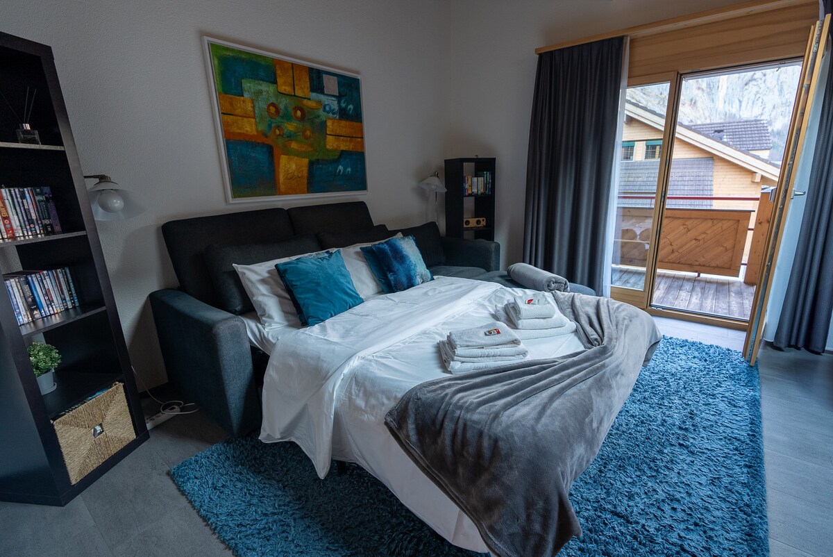 Popular Airbnb listing: Modern One Bed Apartment in heart of Lauterbrunnen in Lauterbrunnen