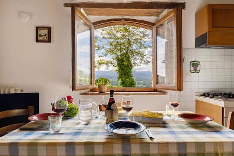 Villa with fence and pool near San Gimignano