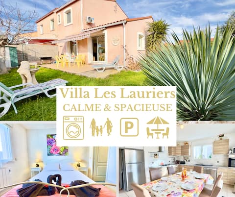 Villa Les Lauriers •Air conditioning•Garden•BBQ & Griddle•WIFI