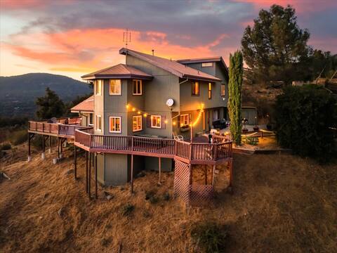 Mtn top, SPA, arcade, views, Sunset, Deck, firepit