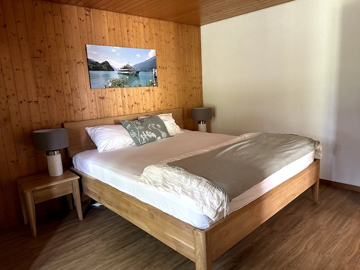 Bedroom 5, in lower level apartment. 1 King size bed, direct access to patio