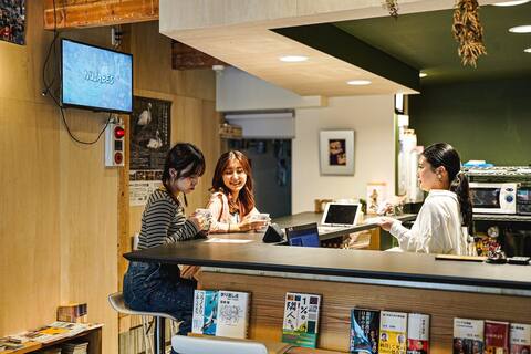 Up to 13 people  Bookstore & cafe bar guest house