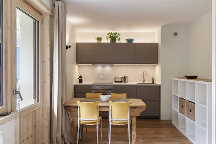 Grand Studio Avec Balcon Face Au Mont Blanc - Argentière