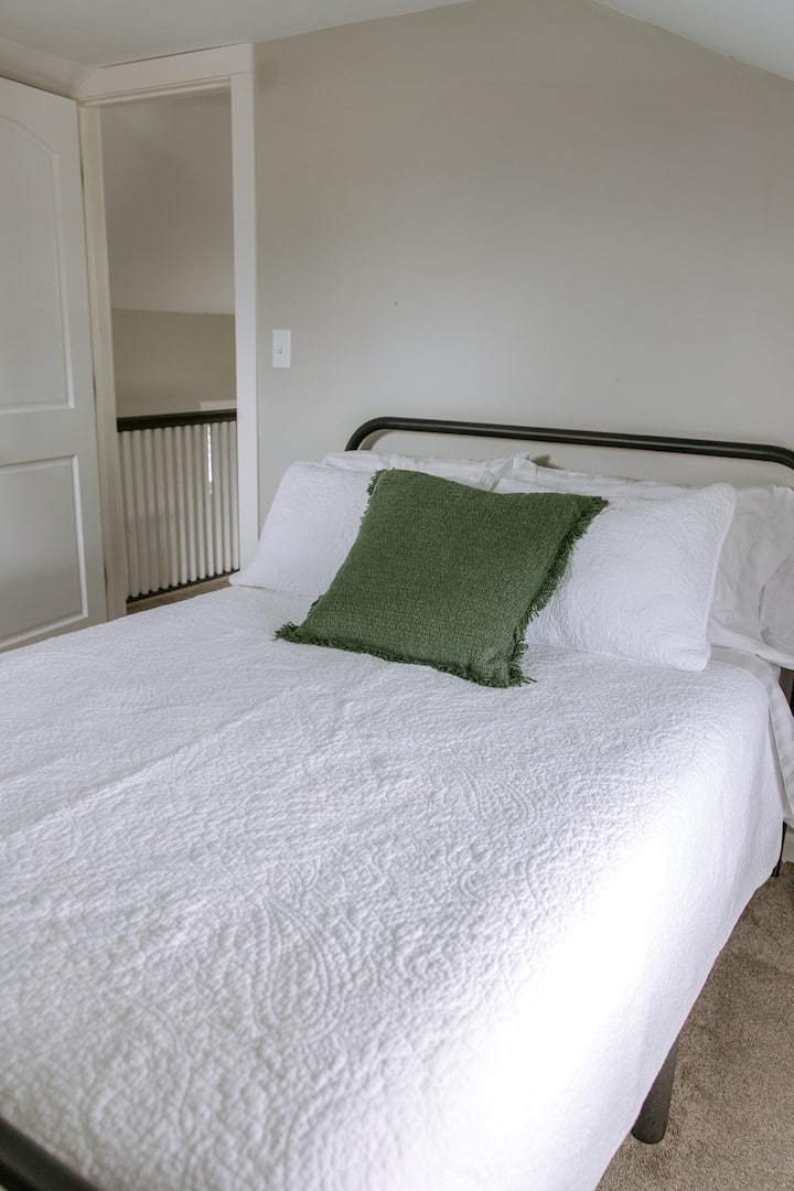 Second bedroom (upstairs).  Full-size bed.